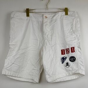 Jachs Just A Cheap Shirt Men’s White Denim Patches Shorts Waist 38